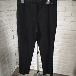 Badgley Mischka Ladies Size 12 Black Narrow Legs with Slits Black Pants